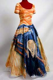 The Scream Dress Inspired By Edvard Munch Made To Order Etsy In 2021 Art Inspired Fashion Art Dress Dresses