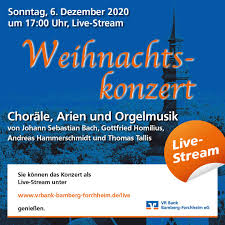 An der sanierung arbeiten wir mit hochdruck. Online Weihnachtskonzert Der Vr Bank Bamberg Forchheim Der Neue Wiesentbote