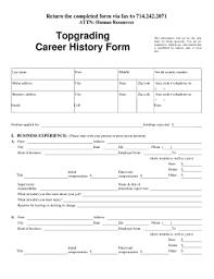 Topgrading Career History Form Fill Out And Sign Printable