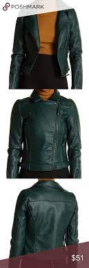 Romeo Juliet Couture Green Faux Leather Jacket S Green Faux Leather Jacket Faux Leather Jackets Jackets