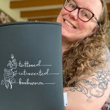 Tattooed Bookish Introvert Bookbestie Book Sleeve Padded and Lined Book  Protector 2 Sizes Zip Sold Separately