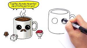 For even more drawing ideas, pick up your copy of 642 things to draw! How To Draw A Cartoon Cup Of Coffee Cute And Easy With Mustache Video Dailymotion