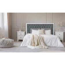 Découvrez nos têtes de lit en promotion avec des nouveautés toute l'année et dans tous les magasins but. Tete De Lit Hermione 180cm Bois Blanc Et Tissu Gris Clair