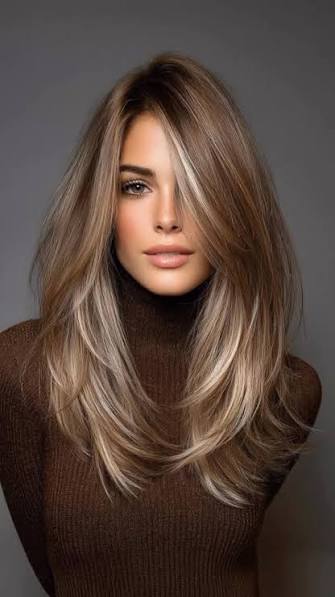 Caramel Ribbon Balayage Hairstyle