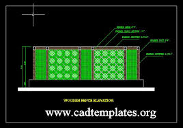 Download free cad blocks of trees in plan in autocad. Wooden Fence Elevation Cad Templates Dwg Cad Templates