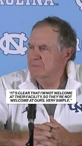 Bill Belichick responds to the reports that Patriots scouts are not allowed  at North Carolina.