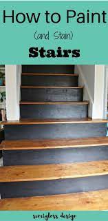 How To Paint And Stain Stairs For An Updated Look Diy Stairs Diy Staircase Makeover Paint Stairs Diy