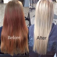Red To Blonde In One Day Red Blonde Hair Red To Blonde Hair