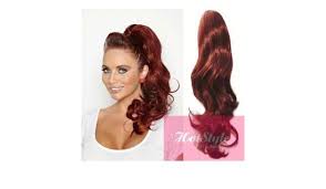 Shop for conair hair extensions online at target. Amazon Com Hotstyle Clip In Ponytail Wrap Braid Hair Extension 24 Wavy Copper Red Beauty Personal Care