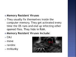 It is hidden out in the memory of the computer and allocates. Computer Virus
