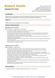 Assistant Fire Chief Resume Samples Qwikresume
