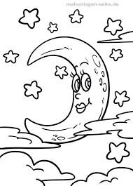 Malvorlage Mond Malvorlagen Vorlagen Ausmalbilder
