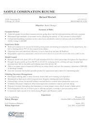combination resume sample templates