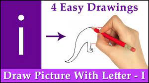 A definition of what drawing means, an explanation of the different types of drawing, and why drawing is so important to human beings. Draw From Letter I Drawing With Letters A Z Letter Art Kids Drawing Ideas Youtube