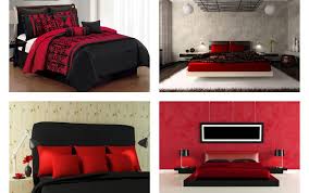 It also has a white ceiling and gray carpet flooring, along with a black bed. Red And Black Bedroom Ideas For Home Paradise