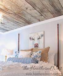 Friday Faves 2 Bees In A Pod Bedroom Diy Wood Plank Ceiling Barn Wood Ceiling