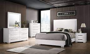 Buy all the modern bedroom sets at reduced cost. Buy Bernards Delavan Queen Panel Bedroom Set 4 Pcs In White Wood Veneers Solid Hardwood Online