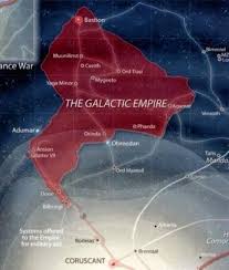 La galaxie très très lointaine de george lucas fait l'objet d'une carte dans un nouvel ouvrage de disney. Empire Galactique Anakinworld