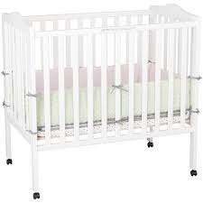 Delta Children Folding Portable Mini Crib With 1 5 Inch Mattress White Walmart Com Portable Crib Mini Crib Cribs
