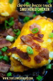 Place cutlets in a large bowl then pour ranch dressing over the chicken and mix until evenly coated. Cheesy Bacon Ranch Chicken Recipe That Low Carb Life