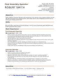 assembly operator resume samples