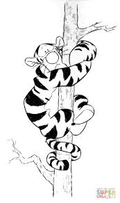Just click on the winnie the pooh coloring pages that you like and then click on the print button at the top of the page. Tigger Hugged A Tree Cartoon Coloring Pages Winnie The Pooh Drawing Disney Coloring Pages