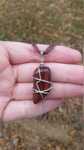 Red Tigereye Necklace Mens Crystal Necklace Tigereye Pendant Etsy Crystal Necklace Healing Raw Crystal Necklace Crystal Necklace