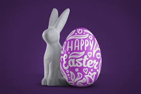 Download Easter Bunny With Egg Mockup By Scredeck On Envato Elements Easter Bunny Mock Up Design Graphic Templates