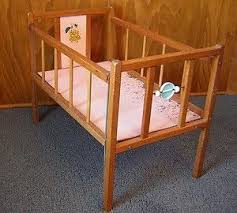vintage 1950s whitney bros wooden childs baby doll crib bed baby doll crib doll crib baby doll furniture