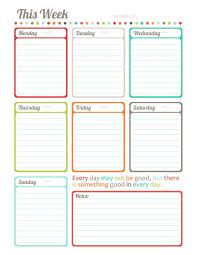 Printable as a whole or week by week as. Free Printable This Week One Page Daily Planner Printable Planner Organization Daily Planner Printables Free