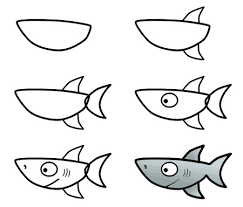 Conjunto de grandes tiburones siluetas negras. Galeria De Dibujos De Tiburones De Tiburonpedia Tiburonpedia