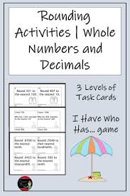 Rounding Whole Numbers And Decimals Math Activities Upper Elementary Math Activities Elementary Upper Elementary Math