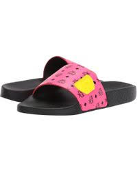 $325 mcm men's soft pink visetos coated canvas slides sandal 45 mex8s2k05pz0top rated seller. Mcm Flat Sandals For Women Up To 23 Off At Lyst Com