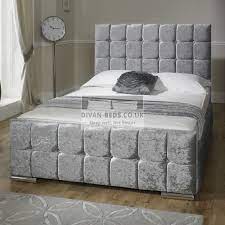 This makes your bed more. Leya Cube Crushed Velvet Fabric Upholstered Bed Frame Guaranteed Cheapest Free Fast Delivery