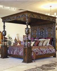Hand Carved Medieval Canopy Bed Inspired By Ireland S Castle Oliver Wood Signs Home Decor Home Decor Luxurious Bedrooms