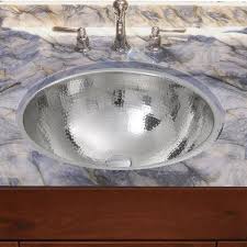 Hand Hammered Stainless Steel Circular Undermount Bathroom Sink With Overflow Undermount Bathroom Sink Sink Stainless Steel Bathroom Sink