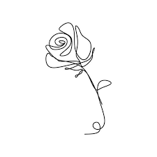 Rose One Line Drawing Vector Illustration Awesome Design Stylized Outline Romantic Png And Vector With Transparent Background For Free Download In 2020 Rose Sketch Romantic Drawing Line Drawing