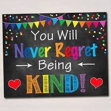 Classroom Kindness Poster Never Regret Being Kind Throw Etsy In 2020 Kindness Bulletin Board Bullying Posters School Bulletin Boards