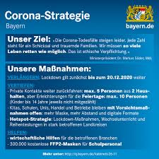 Wie hoch ist die strafe? Bayern De Corona Pandemie Verlangern Der Aktuell Geltenden Massnahmen Bis 20 Dezember Vertiefen Durch Zusatzliche Massnahmen Und Einschrankungen Hotspot Strategie Bei 7 Tage Inzidenzen Uber 200 Uber 300 Und Unter 50 Helfen