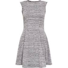 Cameo Rose Grey Space Dye Skater Dress Fit And Flare Cocktail Dress Grey Evening Dresses Gray Cocktail Dress