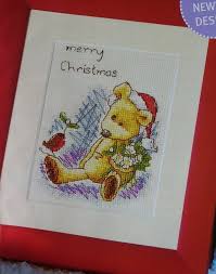 newtons law bear merry christmas cross stitch chart