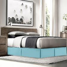 This white queen/king elastic bed skirt is really good quality with lots of fullness. Guken Brown Bed Skirt King Cal King Size Ruffled Bedskirt 15 Inch Drop Dust R Home Garden Bed Skirts