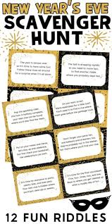 A little more difficulty would be not marking the clue word and having them figure it out. Free Printable New Year S Eve Scavenger Hunt Play Party Plan