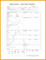 Printable Nurse Report Sheets Shift Report Sheets Templates Nurse Brain 1 End Template In 2020 Nurse Brain Sheet Nurse Report Sheet Charting For Nurses