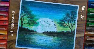 Oleh karena itu, kegiatan menggambar dengan tema pemandangan alam merupakan tema yang sangat favorit bagi pemula dalam mengekspresikan kreativitasnya pada. Lukisan Pemandangan Dari Crayon