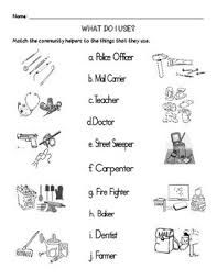 Community Helpers And The Things That They Use Community Helpers Printable Activities Printable Worksheets