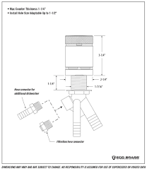 The most important thing you can do is check that the air gap you are creating will be accepted by the local building codes. Waterstone Industrial Dual Port Dishwasher Air Gap 9030