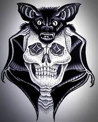 Traditional Bat Skull Tattoo Design Traditional Tattoo Animals Skull Tattoo Design Traditional Tattoo Design