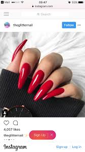 It's a popular nail trend in 2019. Red Acrylic Nails Trendy Nails Long R 2648926 Png Images Pngio