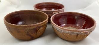 Merritt Island Pottery Ceramic Bowls by Melvin Casper Master Potter  1916-2002 set of 3